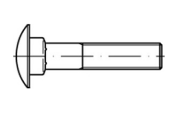 100 Stück, DIN 603 A 2 Flachrundschrauben mit Vierkantansatz - Abmessung: M 6 x 120