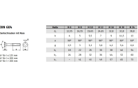 100 Stück, DIN 604 Mu Stahl Senkschrauben mit Nase, mit Sechskantmutter - Abmessung: M 12 x 45