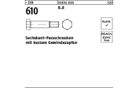 25 Stück, ~DIN 610 8.8 Sechskant-Passschrauben mit kurzem Gewindezapfen - Abmessung: M 8 x 30