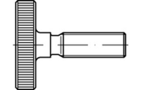 10 Stück, DIN 653 A 1 Rändelschrauben, niedrige Form - Abmessung: M 4 x 8