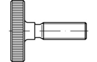 10 Stück, DIN 653 Stahl Rändelschrauben, niedrige Form - Abmessung: M 8 x 45