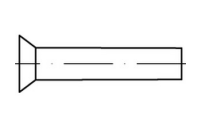 100 Stück, DIN 661 A 2 Senkniete - Abmessung: 5 x 20