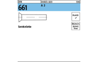 100 Stück, DIN 661 A 2 Senkniete - Abmessung: 6 x 30