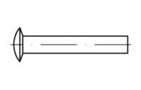 1000 Stück, DIN 662 Stahl Linsenniete (Blechniete) - Abmessung: 4 x 8