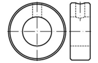 10 Stück, DIN 705 Stahl Form B Stellringe, leichte Reihe, mit Bohrung für Kegelstift - Abmessung: B 18 x 32 x14