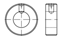 5 Stück, ~DIN 705 1.4571 (A 5) Form A Stellringe, leichte Reihe, mit Gewindestift - Abmessung: A 35 x 56 x 16