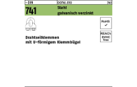 10 Stück, ~DIN 741 Stahl galvanisch verzinkt Drahtseilklemmen mit U-förmigem Klemmbügel - Abmessung: 16 MM / M 12