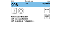 100 Stück, DIN 906 A 4 keg.-Fein verschlussschrauben mit Innensechskant, mit kegeligem Feingewinde - Abmessung: M 12 x 1,5