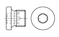 100 Stück, DIN 908 A 4 zyl.-Fein verschlussschrauben mit Bund und Innensechskant, m. zyl. Feingewinde - Abmessung: M 12 x 1,5