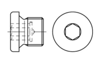 10 Stück, DIN 908 Stahl zyl.Fein verschlussschrauben mit Bund und Innensechskant, m. zyl. Feingewinde - Abmessung: M 36 x 2