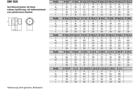 10 Stück, DIN 910 A 4 zyl.-Fein verschlussschrauben mit Bund und Außensechskant, schwer, m. zyl. Feingew. - Abmessung: M 10 x 1