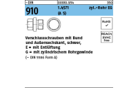 1 Stück, ~DIN 910 1.4571 zyl.-Rohr EG (A 5) verschlussschrauben mit Bund, Außen-6kt. schwer, mit Entlüftung, m. zyl. Rohrgew. - Abmessung: EG 3/4 A