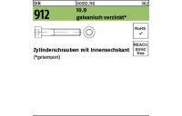 500 Stück, DIN 912 10.9 galvanisch verzinkt Zylinderschrauben mit Innensechskant - Abmessung: M 3 x 20