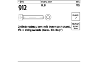 100 Stück, ~DIN 912 8.8 VG Zylinderschrauben mit Innensechskant, Vollgewinde (Gew. bis Kopf) - Abmessung: M 10 x 60