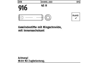 500 Stück, DIN 916 45 H Gewindestifte mit Ringschneide, mit Innensechskant - Abmessung: M 2,5 x 3