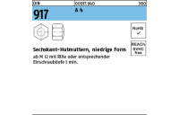 100 Stück, DIN 917 A 4 Sechskant-Hutmuttern, niedrige Form - Abmessung: M 5