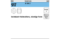 50 Stück, DIN 917 A 1/A 2 Sechskant-Hutmuttern, niedrige Form - Abmessung: M 6