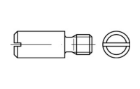100 Stück, DIN 927 14 H Zapfenschrauben mit Schlitz - Abmessung: M 4 x 10