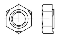 100 Stück, DIN 929 A 2 Sechskant-Schweißmuttern - Abmessung: M 5