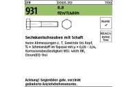 200 Stück, DIN 931 8.8 flZn/TL 480h (zinklamellenbesch.) Sechskantschrauben mit Schaft - Abmessung: M 6 x 45