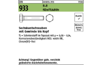 500 Stück, DIN 933 8.8 flZn/TL 480h (zinklamellenbesch.) Sechskantschrauben mit Gewinde bis Kopf - Abmessung: M 6 x 10