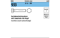 25 Stück, DIN 933 A 4 - 80 Sechskantschrauben mit Gewinde bis Kopf - Abmessung: M 16 x 55