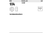 100 Stück, DIN 934 6 AU Sechskantmuttern - Abmessung: M 1,4