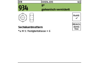 1000 Stück, DIN 934 8 galvanisch vernickelt Sechskantmuttern - Abmessung: M 3