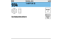 100 Stück, DIN 934 1.4571 (A 5) Sechskantmuttern - Abmessung: M 6