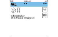 100 Stück, DIN 934 A 4 Links Sechskantmuttern mit metrischem Linksgewinde - Abmessung: M 8 -LH