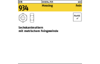 50 Stück, DIN 934 Messing Fein Sechskantmuttern mit metrischem Feingewinde - Abmessung: M 14 x 1,5