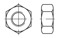 100 Stück, DIN 934 8 Fein galvanisch verzinkt Sechskantmuttern mit metrischem Feingewinde - Abmessung: M 16 x 1,5
