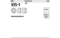 100 Stück, DIN 935-1 10 Kronenmuttern - Abmessung: M 12 SW 19