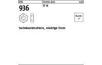 100 Stück, DIN 936 17 H Sechskantmuttern, niedrige Form - Abmessung: M 18