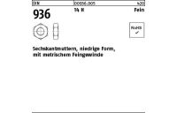 1 Stück, DIN 936 14 H Fein Sechskantmuttern, niedrige Form mit metrischem Feingewinde - Abmessung: M 48 x 3