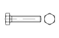 100 Stück, DIN 961 8.8 Sechskantschrauben mit Gewinde bis Kopf, mit metrischem Feingewinde - Abmessung: M 12 x1,25x 45