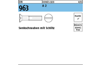 1000 Stück, DIN 963 A 2 Senkschrauben mit Schlitz - Abmessung: M 1 x 2