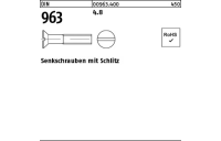 2000 Stück, DIN 963 4.8 Senkschrauben mit Schlitz - Abmessung: M 2,5 x 6