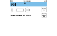 25 Stück, DIN 963 A 2 Senkschrauben mit Schlitz - Abmessung: M 6 x 130