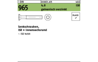 2000 Stück, ~DIN 965 4.8 ISR galvanisch verzinkt Senkschrauben, mit Innensechsrund - Abmessung: M 3 x 4 -T10