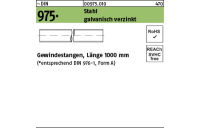 1 Stück, ~DIN 975 Stahl galvanisch verzinkt Gewindestangen, Länge 1000 mm - Abmessung: M 42