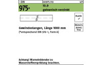 1 Stück, ~DIN 975 10.9 galvanisch verzinkt Gewindestangen, Länge 1000 mm - Abmessung: M 20