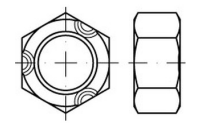 1000 Stück, ~DIN 980 A 4 Form V Sechskantmuttern mit Klemmteil, Ganzmetallmuttern, einteilig - Abmessung: VM 5