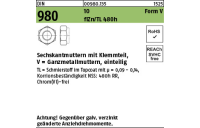 500 Stück, DIN 980 10 Form V flZn/TL 480h (zinklamellenbesch.) Sechskantmuttern mit Klemmteil, Ganzmetallmuttern, einteilig - Abmessung: VM 8