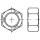 100 Stück, ~DIN 980 A 4 Form V Sechskantmuttern mit Klemmteil, Ganzmetallmuttern, einteilig - Abmessung: VM 16