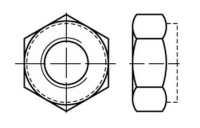 50 Stück, DIN 980 8 Form V galvanisch verzinkt Sechskantmuttern mit Klemmteil, Ganzmetallmuttern, einteilig - Abmessung: VM 18