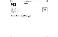 1 Stück, DIN 981 Stahl Nutmuttern für Wälzlager - Abmessung: KM22 M110x2