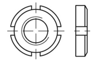 1 Stück, DIN 981 Stahl Nutmuttern für Wälzlager - Abmessung: KM22 M110x2