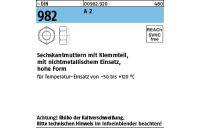 100 Stück, ~DIN 982 A 2 Sechskantmuttern mit Klemmteil, mit nichtmetallischem Einsatz, hohe Form - Abmessung: M 5