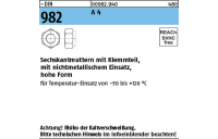 100 Stück, ~DIN 982 A 4 Sechskantmuttern mit Klemmteil, mit nichtmetallischem Einsatz, hohe Form - Abmessung: M 6